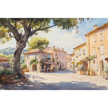 Tableau Place de Village Provence